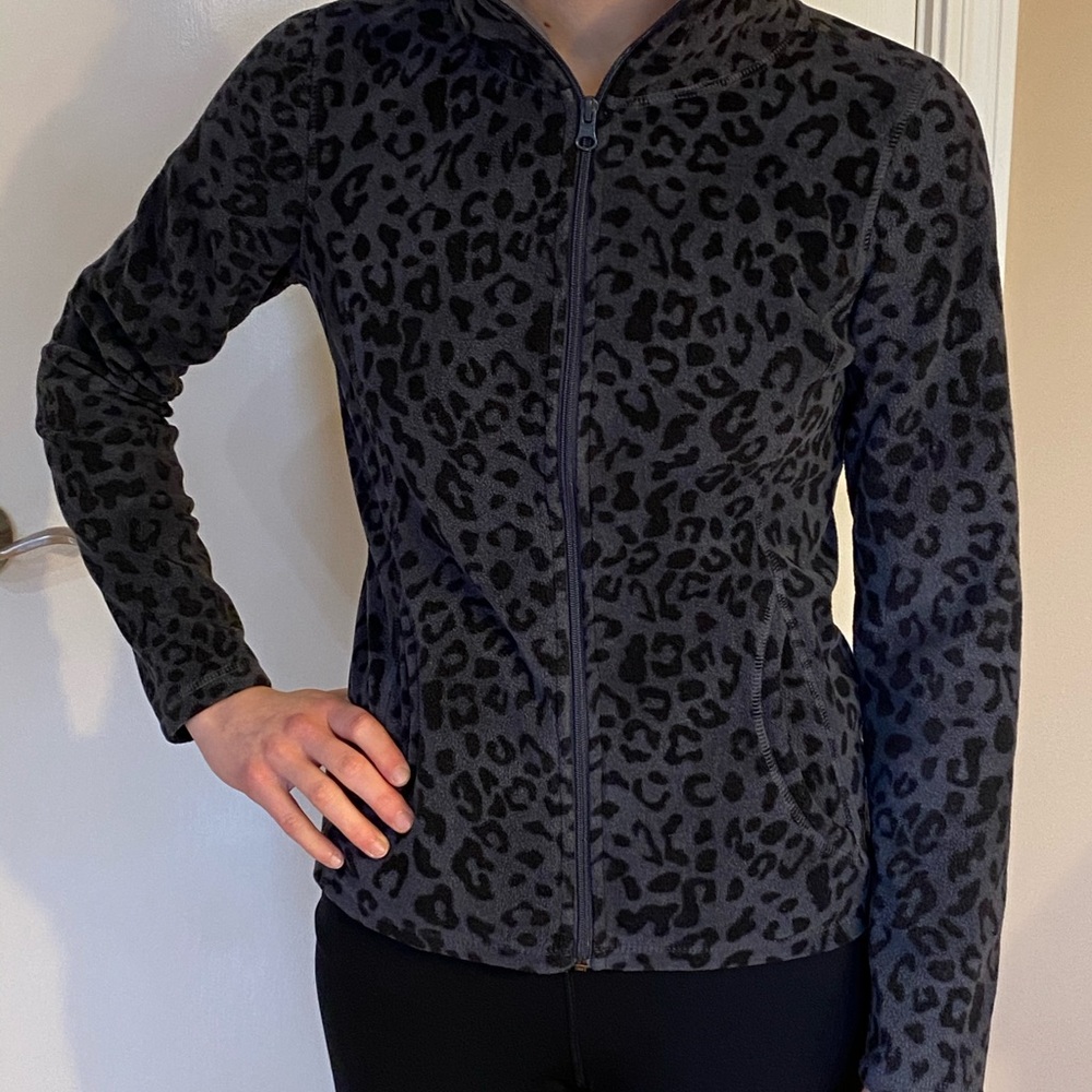 Old Navy Leopard Print Fleece Jacket